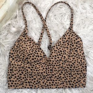⬇️ 2/$25 Listing - Animal Print Fashion V-Neck Bralette